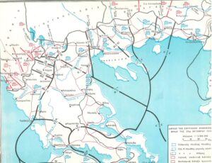 Σχεδιάγραμμα διάταξης αντίπαλων δυνάμεων το βράδυ της 28ης Οκτωβρίου 1940
