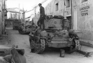 Βρετανικά άρματα κυριευμένα από τους Γερμανούς πιθανότατα σε τοποθεσία της Π.Ε. Κοζάνης