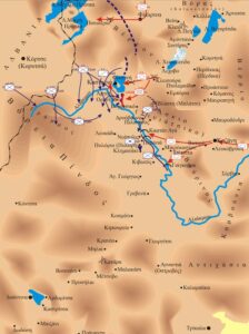 Η παράταξη των Ελληνικών δυνάμεων στις 15 Απριλίου 1941